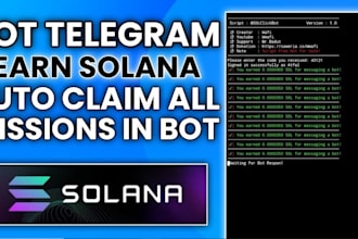 develop trading bot, arbitrage bot, hft, sui, solana bot volume bot telegram bot