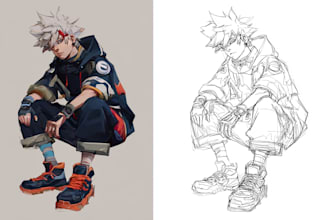 sketch you color anime sketch art