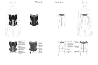 design a full fashion collection and factory ready tech packs