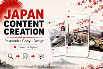 create japan travel content for social media