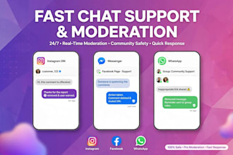 instagram facebook whatsapp chat support and moderation