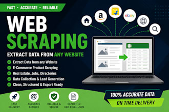 do web scraping, data extraction and web research