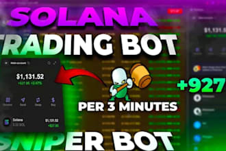develop solana arbitrage bot, memecoin bot, crypto arbitrage bot, robinhood bot