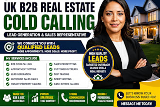 do UK cold calling b2b real estate leads generation, sales representative