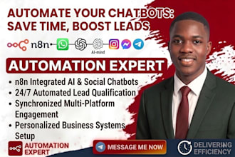 n8n whatsapp chatbot ai automation instagram facebook telegram bot systems setup