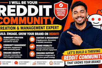 be your reddit community creation and management expert for brand growth