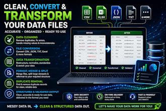 clean convert and transform your data files