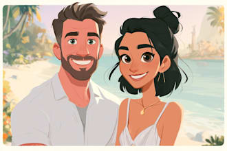 professional disney inspired cartoon artwork