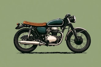draw vector art cartoon t shirt from your motorcycle