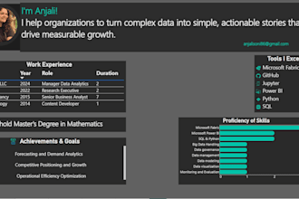 build an interactive power bi or looker executive dashboard