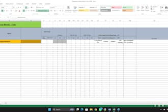 create an excel procurement and vendor management system