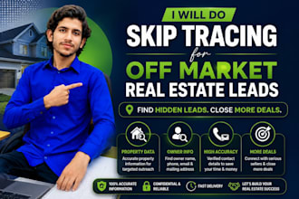 skip tracing for off market real estate leads
