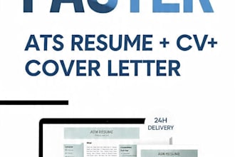 write ats friendly professional resume CV and cover letter