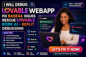 debug lovable webapp fix base44 issues rescue lovable rork ai replit debugging