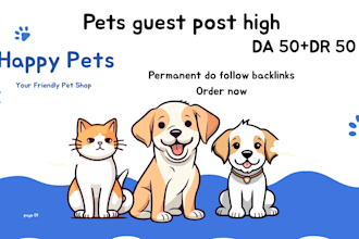 do high da pets guest post with authority backlinks