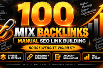 boost website visibility with 100 manual mix SEO backlinks