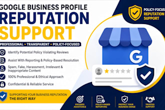 provide google business profile reputation support under dmca