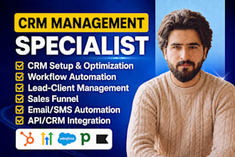 do hubspot crm setup, hubspot workflow and landing page for b2b lead management