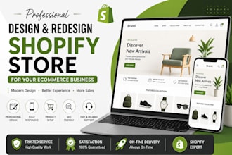 design redesign and customize a shopify store for your ecommerce business