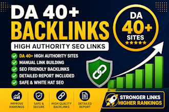 build high da DR backlinks to improve yda our website SEO