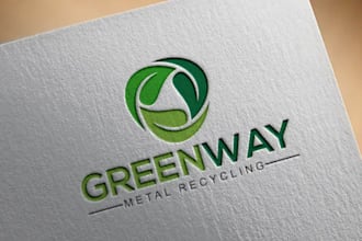 design a modern recycling logo for your eco friendly brand