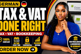 do german bookkeeping, income tax, vat, corporate tax return filing via elster