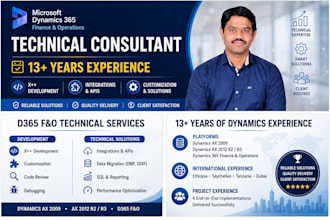 provide expert microsoft dynamics 365 finance n operations technical consulting