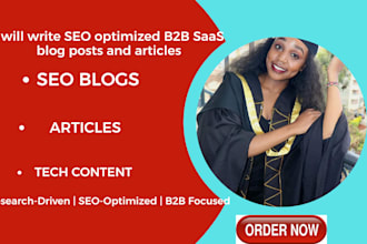 write SEO optimized b2b saas blog posts and articles