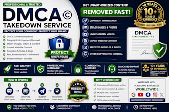 remove copyright content from website with dmca takedown