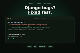 fix bugs and errors in your django application