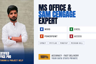 do your sam cengage, capstone, simnet projects in access, word, ppt, excel