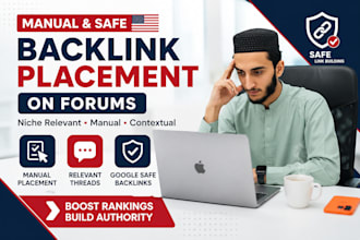 do manual backlink placement on niche relevant forums