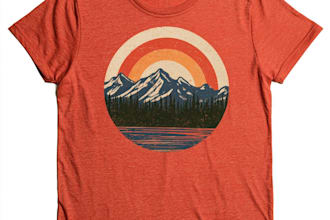 design retro vintage t shirt design for clothing brand