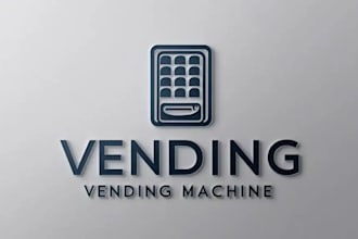 design a creative vending machine logo within 24 hours