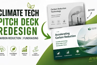 redesign climatetech carbon reduction investor pitch deck fundraising