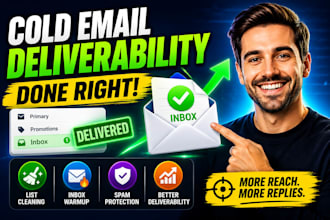 setup cold email system list cleaning inbox warmup email deliverability