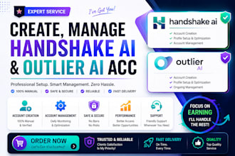 create and  manage handshake ai, mercor, outlier ai acc for UK, US and many more