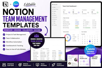 design notion team management templates workflow canva editable team system