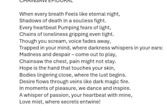 write dark, emotional and raw poetry or song lyrics for you