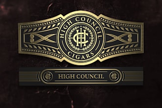 make unique or premium cigar label, cigar band, cigar box and cigar logo design