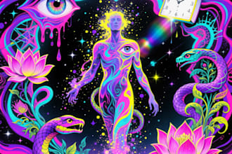 be amazing psychedelic and trippy illustration