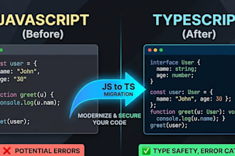 migrate, convert, and refactor your javascript app to typescript
