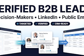 build a verified b2b leads list with emails