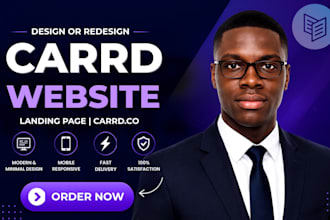 design or redesign carrd website, carrd landing page, carrd co