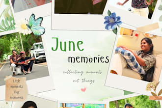 design a beautiful photo collage memory poster