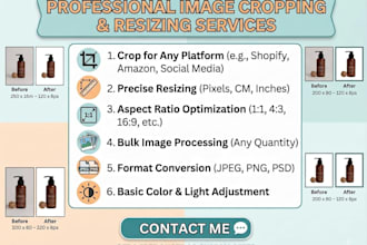 crop and resize images for e commerce and website
