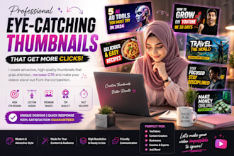 design clickable and attractive youtube thumbnails