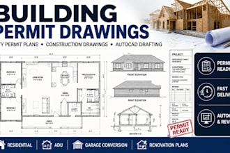 building permit drawings, city permit plans, construction drawings