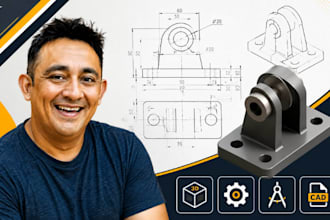machine fabrication drawing, manufacturing drawing, autocad solidworks cad pro3d