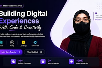 build responsive websites using HTML5 css3 javascript react and nextjs